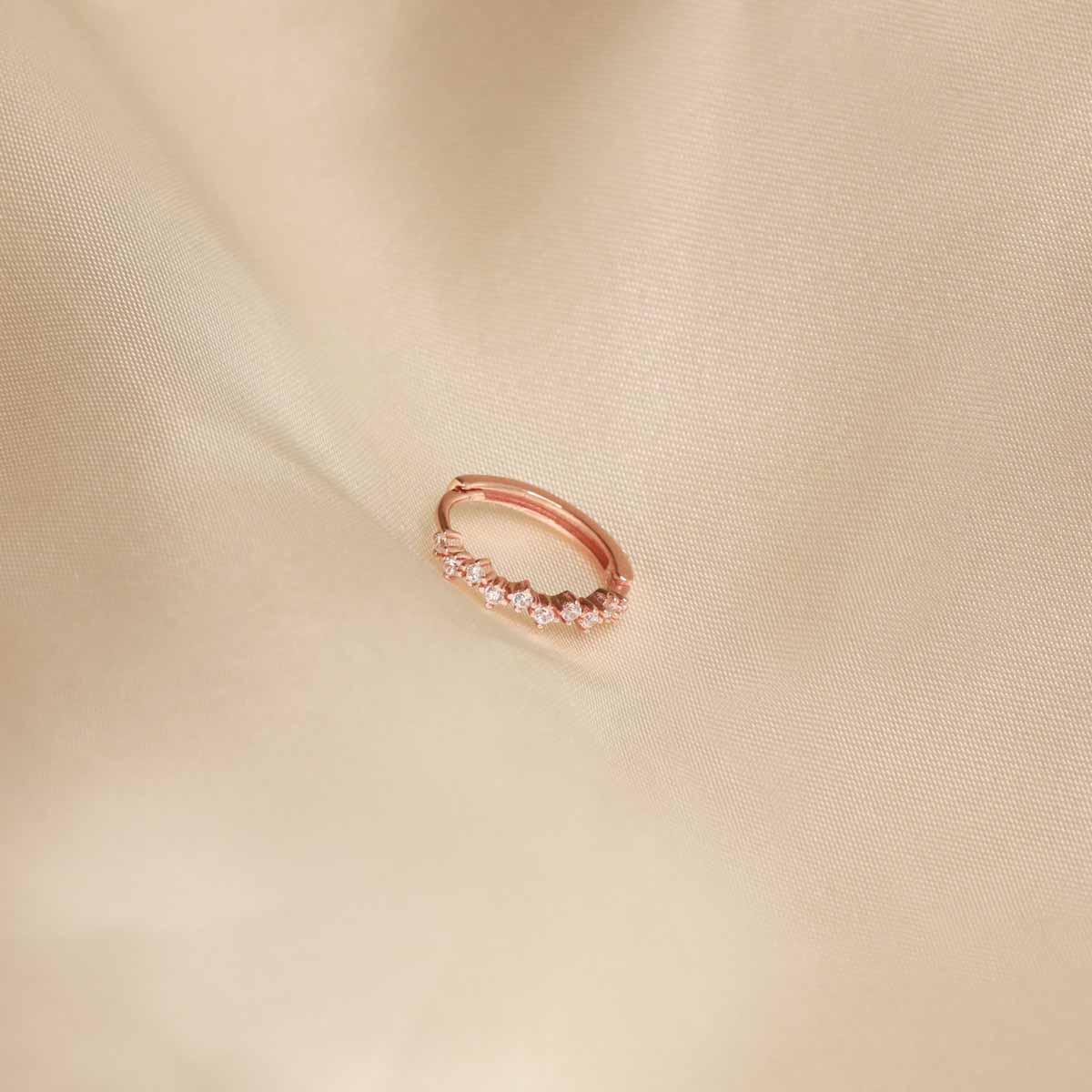Cluster Hoop 11.5mm in Rose Gold