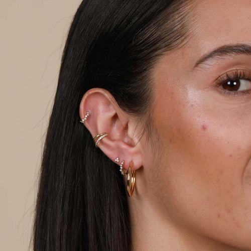 Cluster Hoop 8mm in Gold