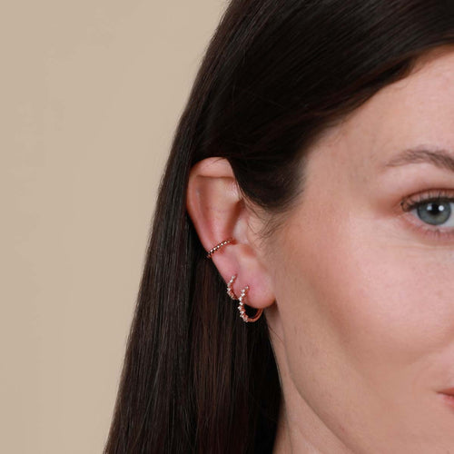 Cluster Hoop 8mm in Rose Gold