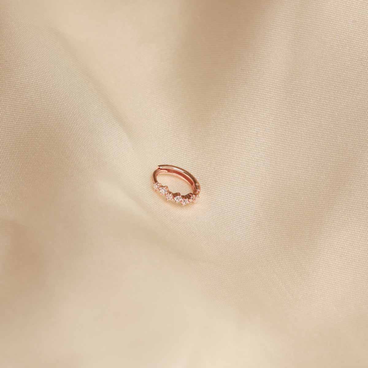 Cluster Hoop 8mm in Rose Gold