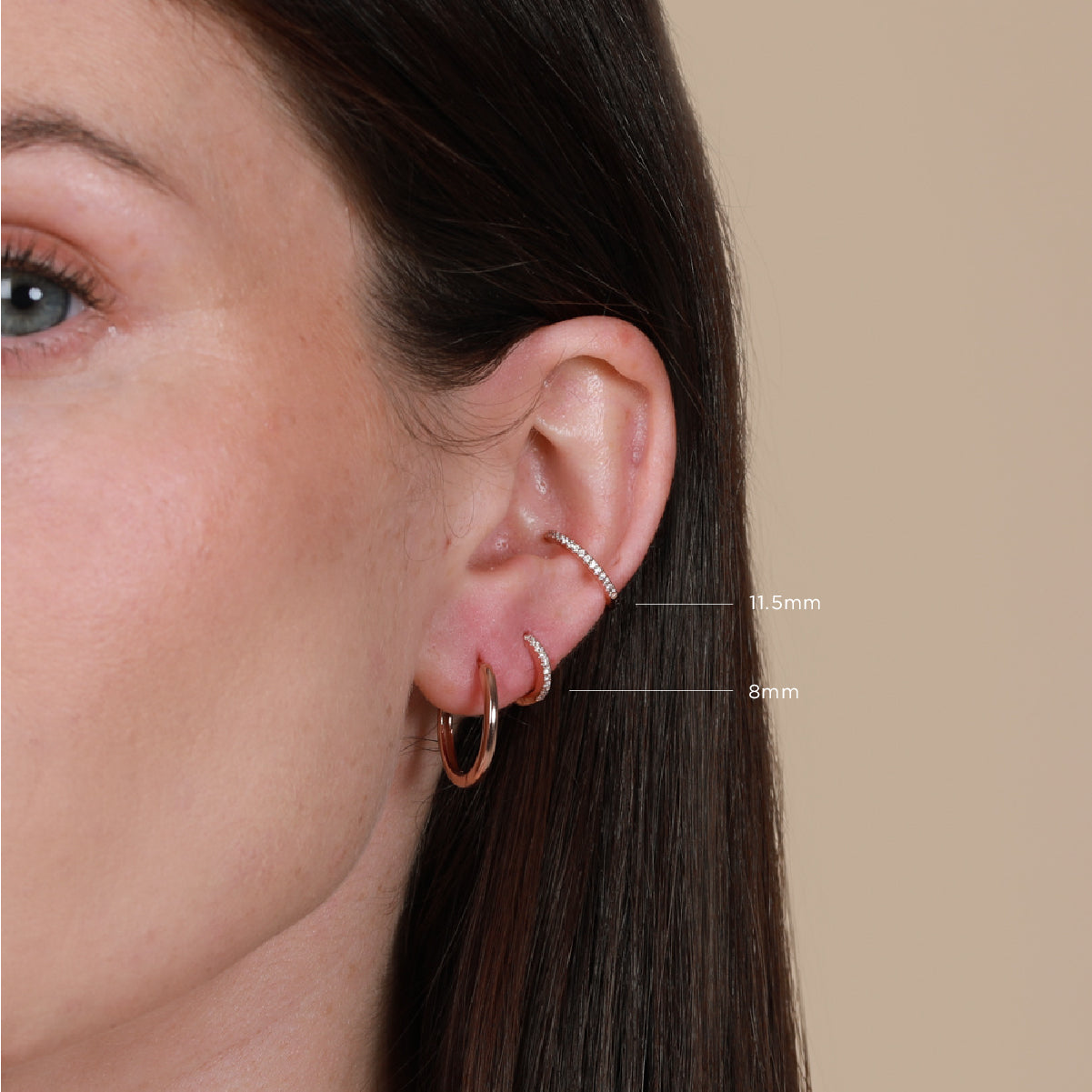 Jewelled Hoop in Gold