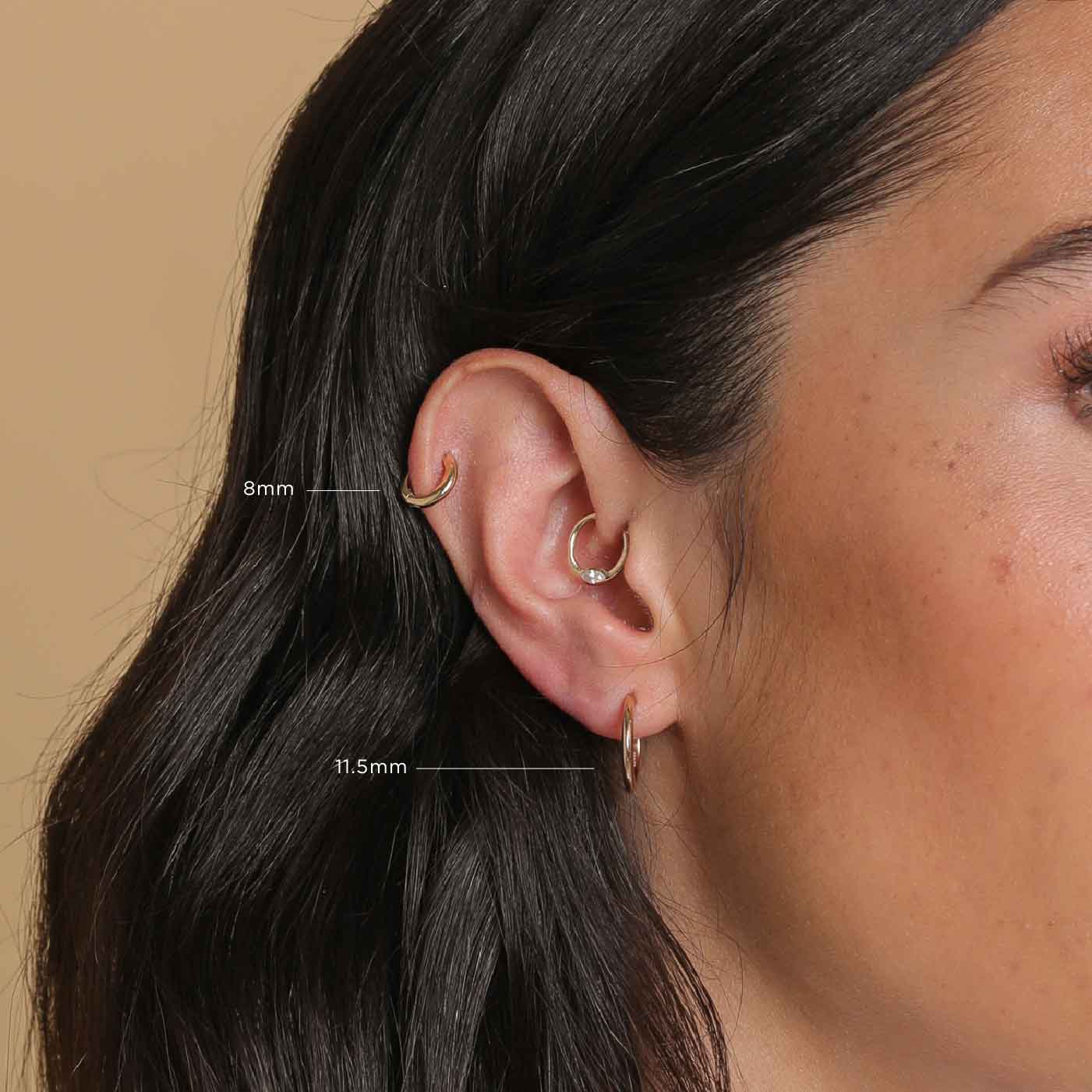 Essential 11.5mm Hoop in Gold