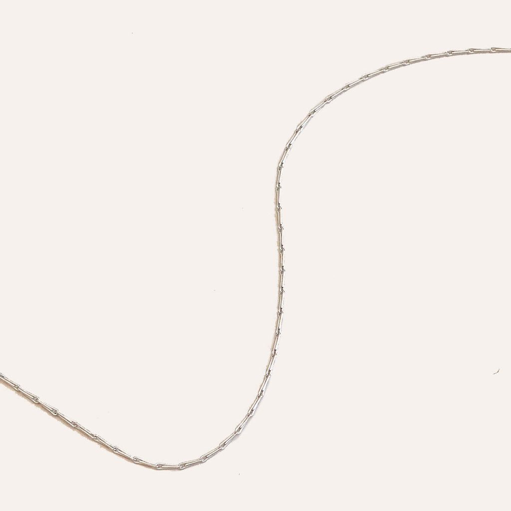 Marylebone Chain Necklace in Solid White Gold