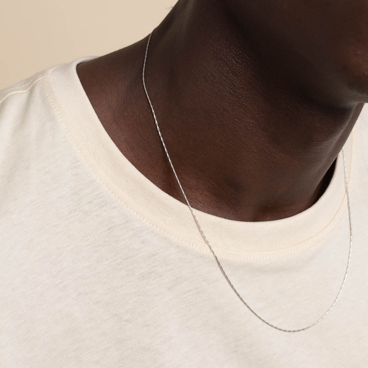 Marylebone Chain Necklace in Solid White Gold