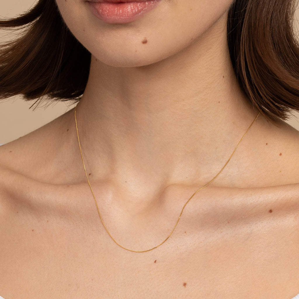 Miyu Chain Necklace in Solid Gold