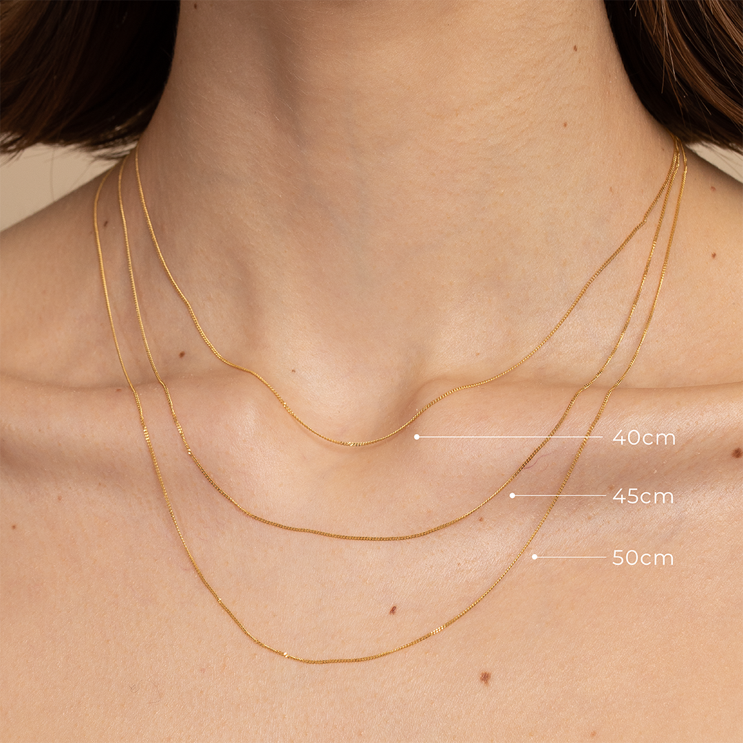 Miyu Chain Necklace in Solid Gold