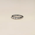 Diamond Triology Seamless Piercing Hoop in Solid White Gold