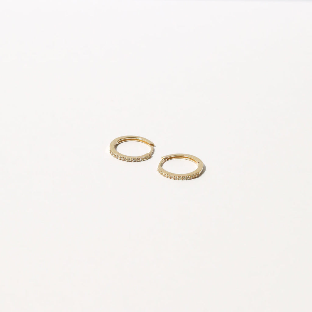 Topaz Hoops in Solid Gold