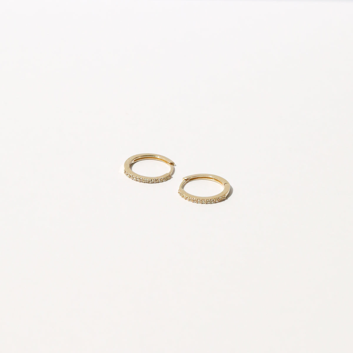 Topaz Hoops in Solid Gold