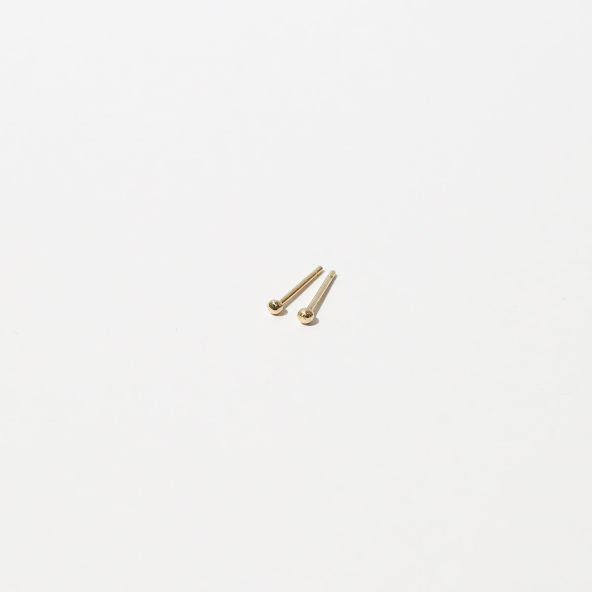 Small Ball Stud Earrings in Solid Gold