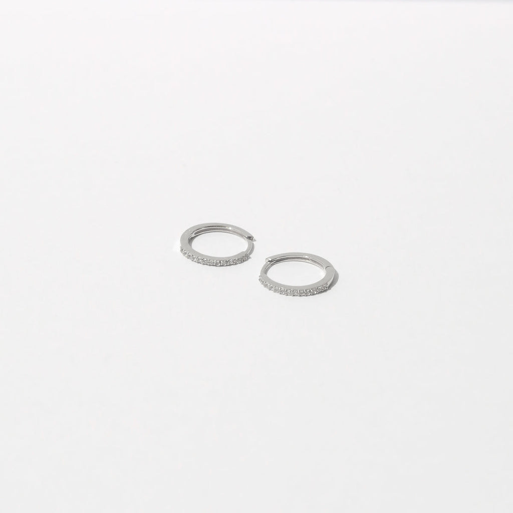 Topaz Hoops in Solid White Gold