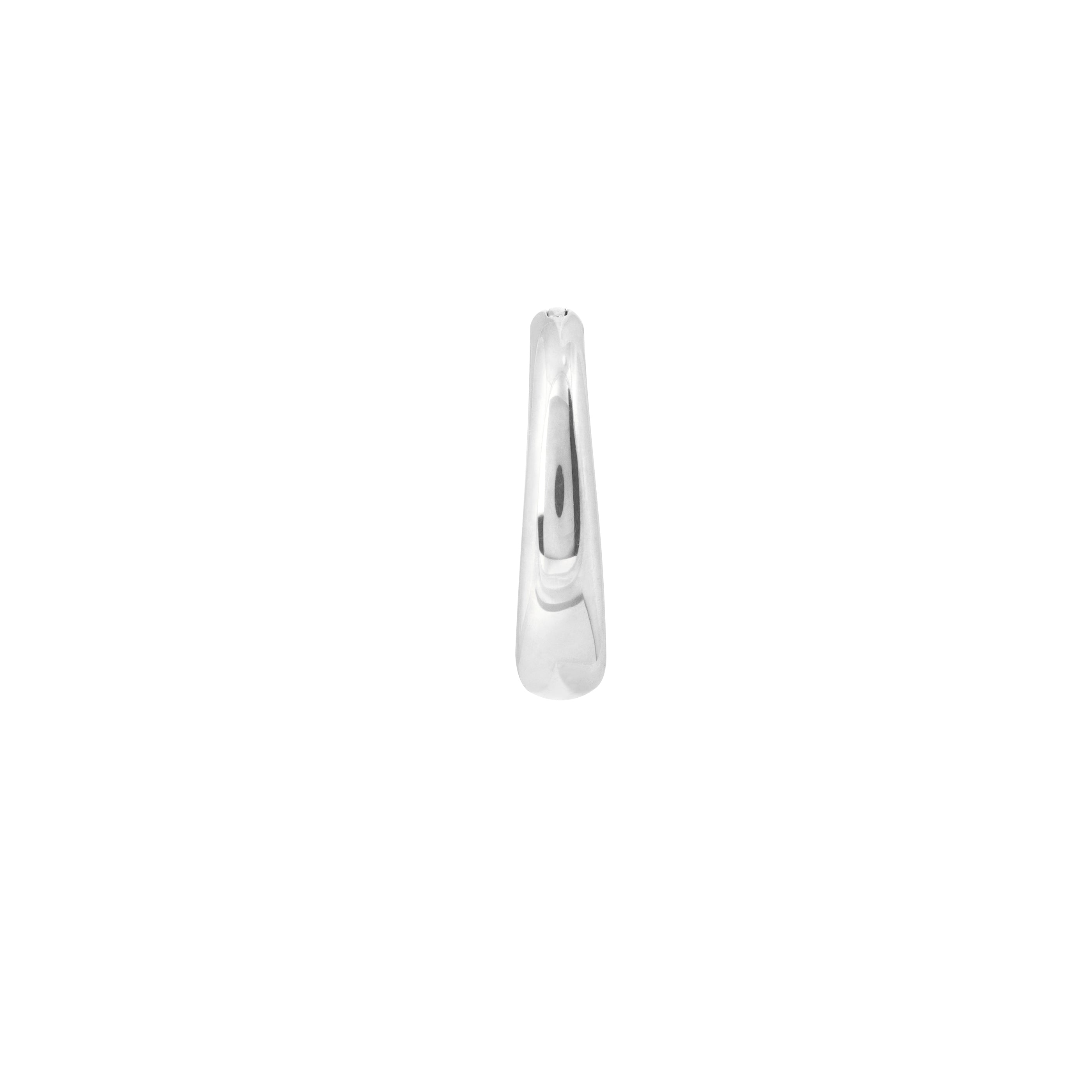 Solid White Gold Graduated Rook Hoop