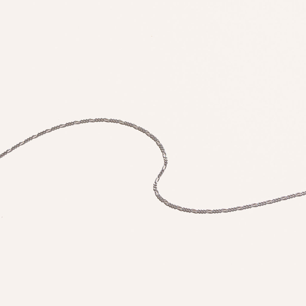 Soho Chain Necklace in Solid White Gold