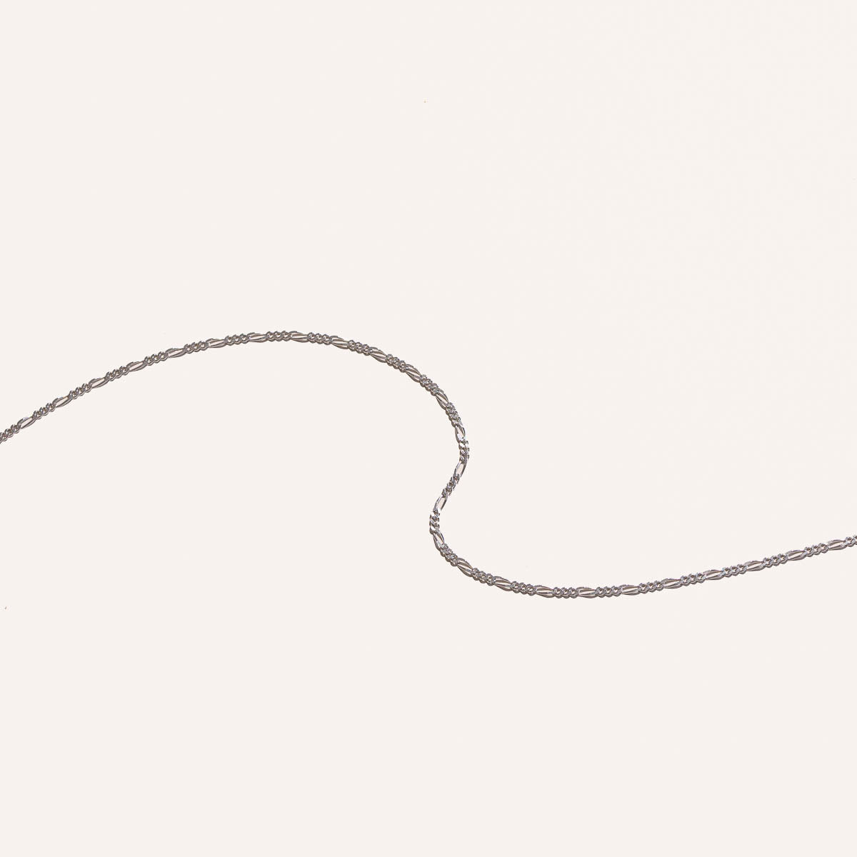 Soho Chain Necklace in Solid White Gold