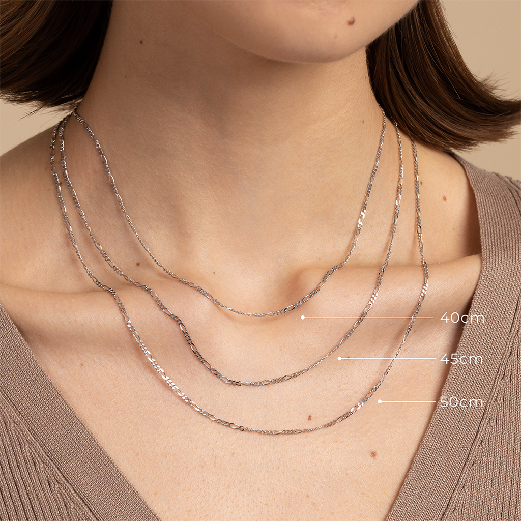 Soho Chain Necklace in Solid White Gold