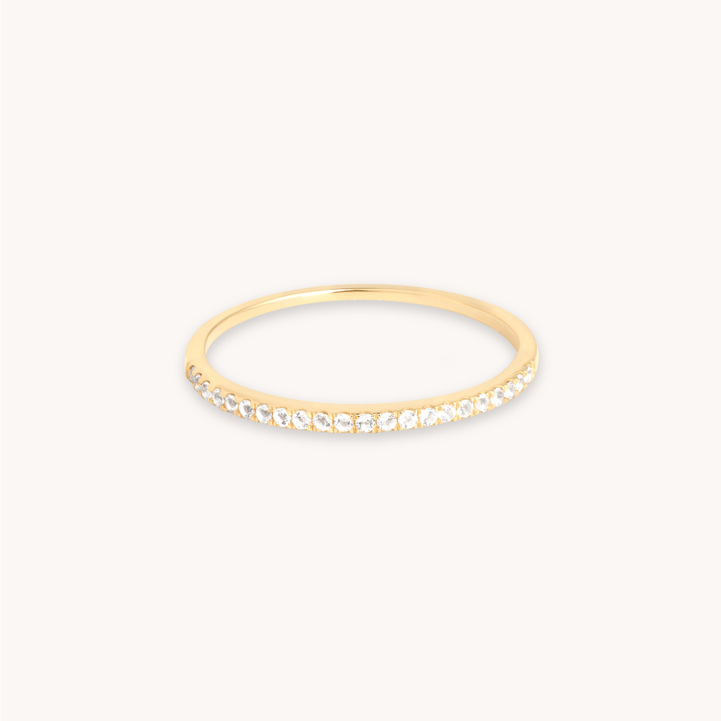 Topaz Eternity Ring in Solid Gold