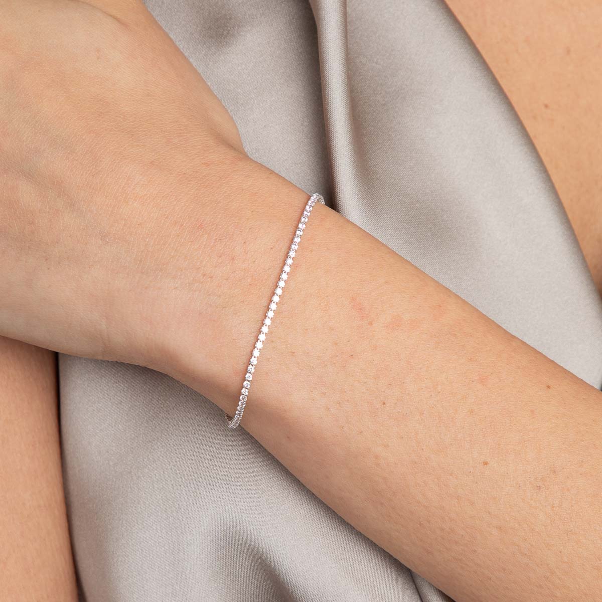 Tennis Chain Gift Set in Silver