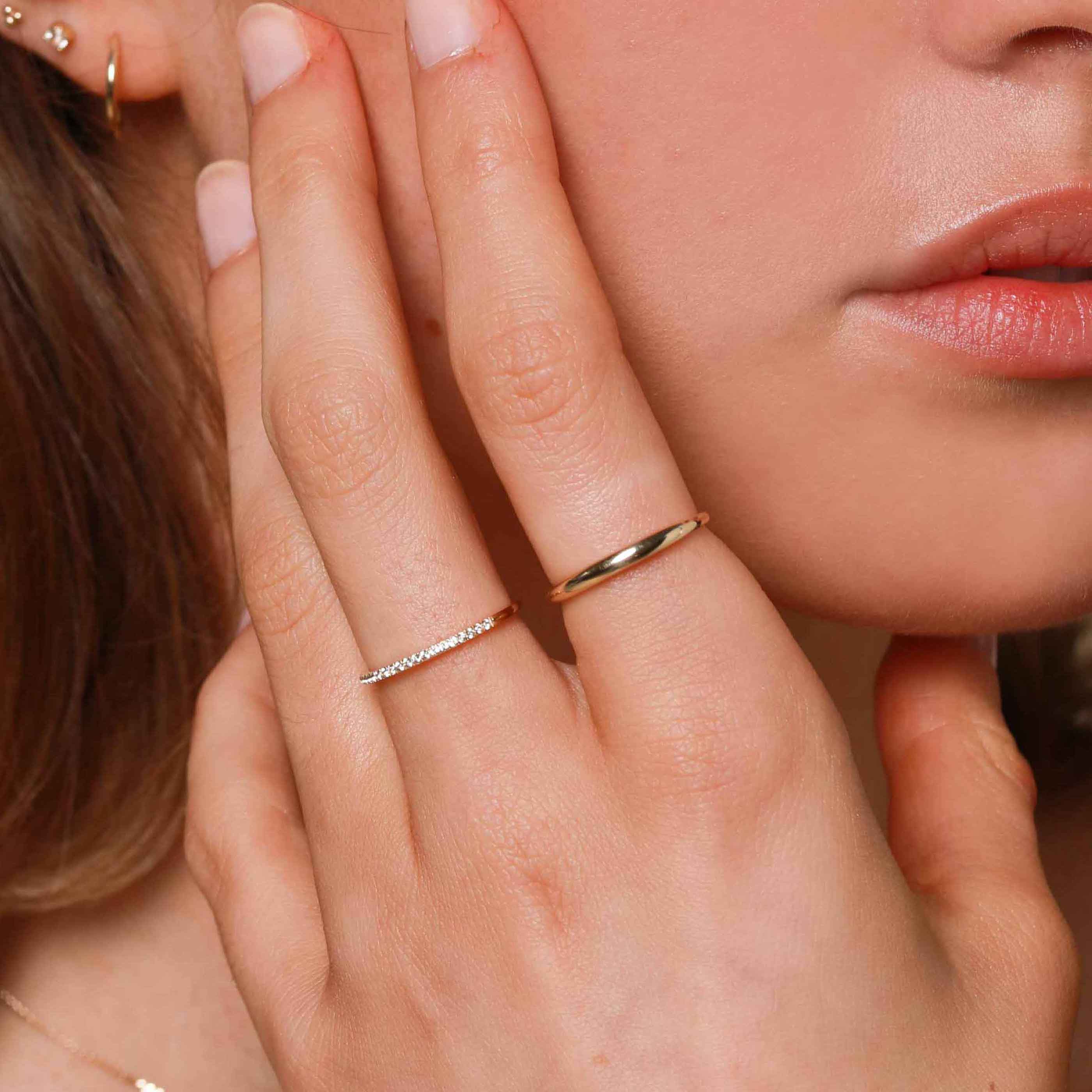Topaz Eternity Ring in Solid Gold