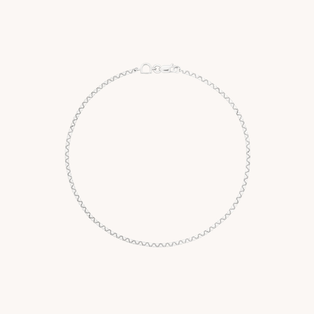 Chelsea Story Chain Bracelet in Solid White Gold