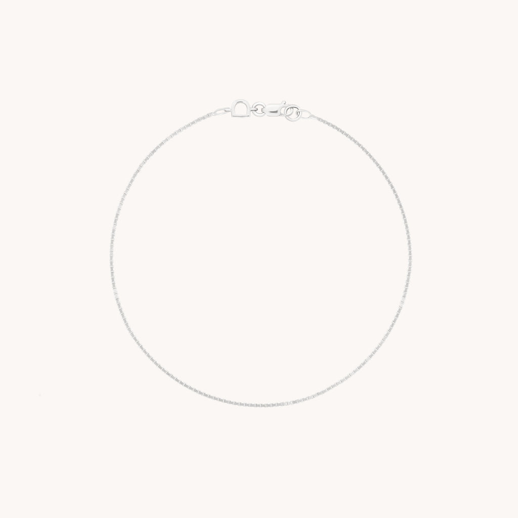 Shoreditch Story Chain Bracelet in Solid White Gold