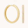 Essential Crystal Large Hoops in Gold