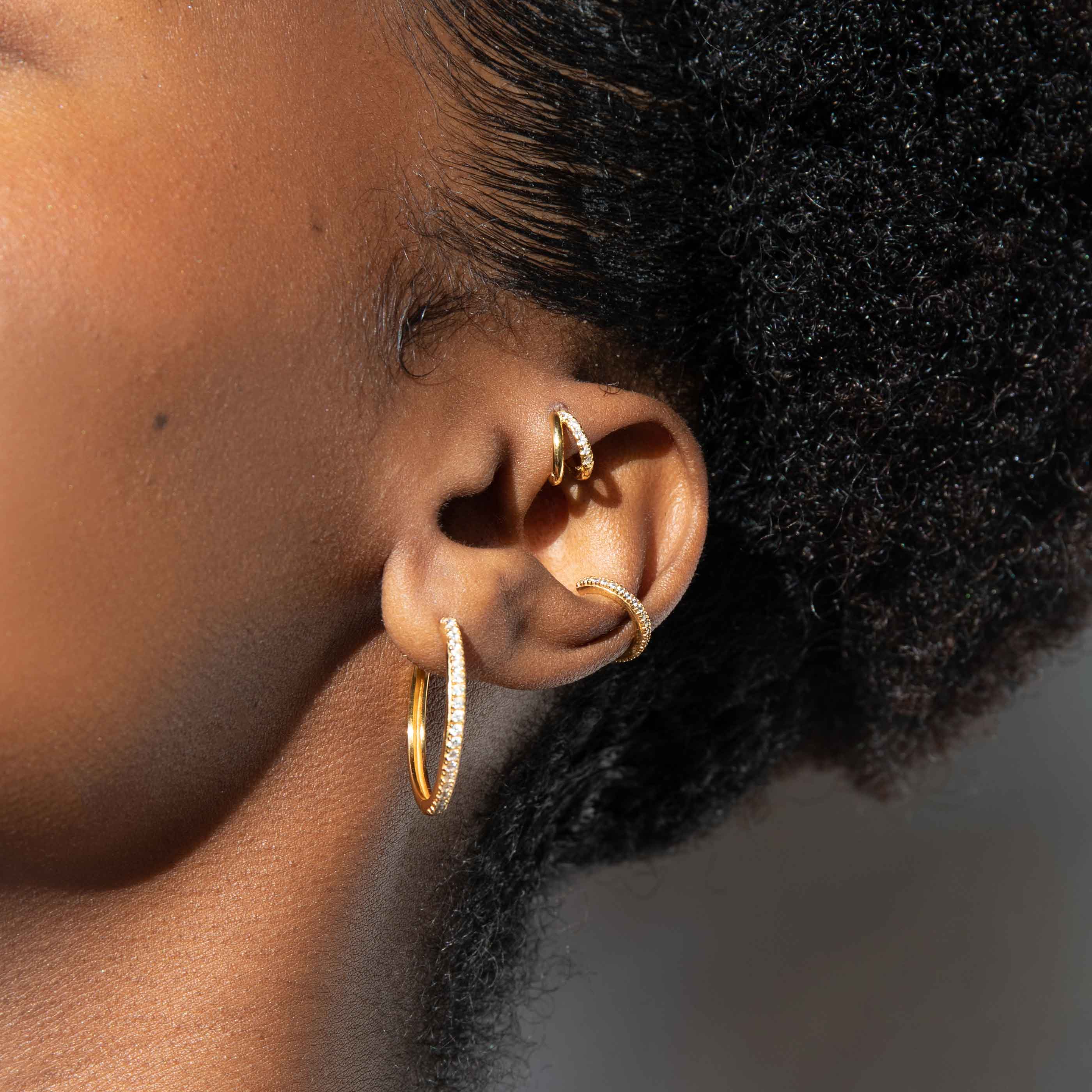Illusion Crystal Hoop 6.5mm in Gold